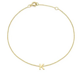 9ct YG MINI INITIAL 'K' B/L 15.5-19cm